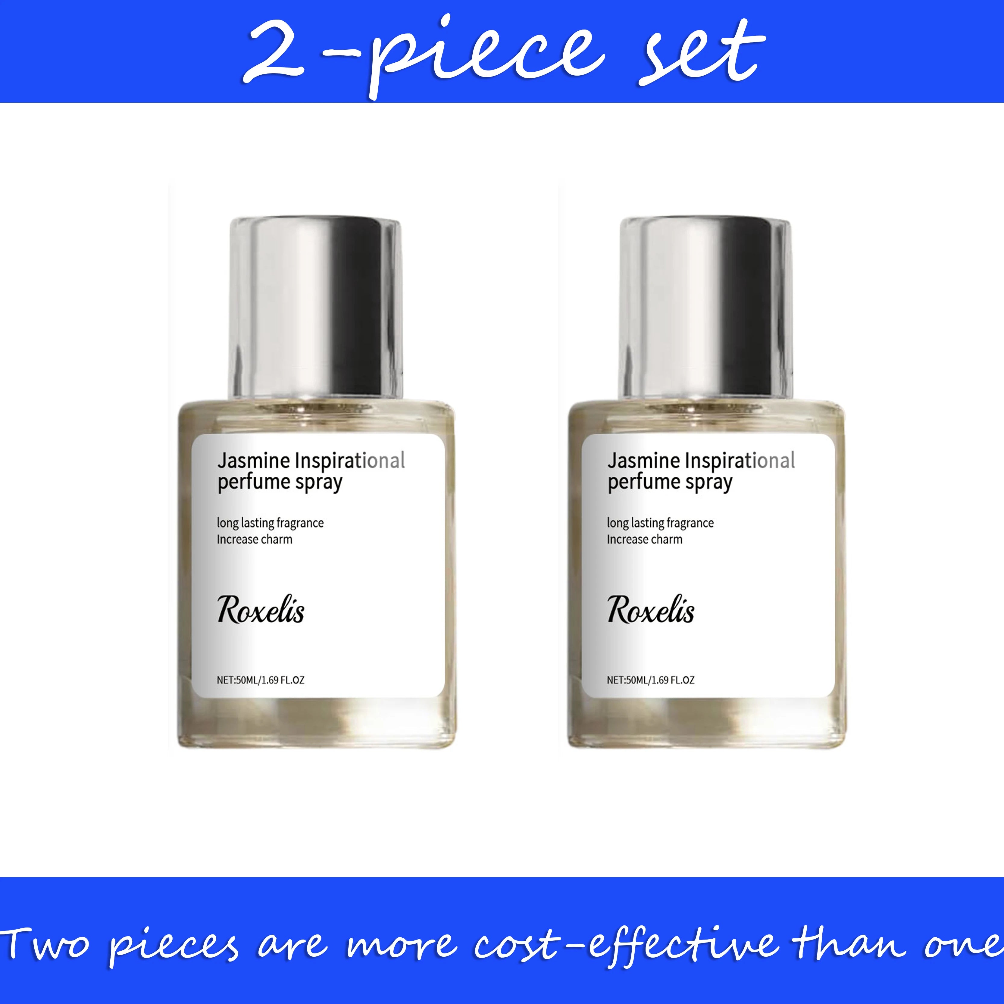 50ml Jasmine Perfume Spray - Attract Pheromone Enhanced Long Lasting Fresh Scent Inspirational Women's Fragrance Dating Charm