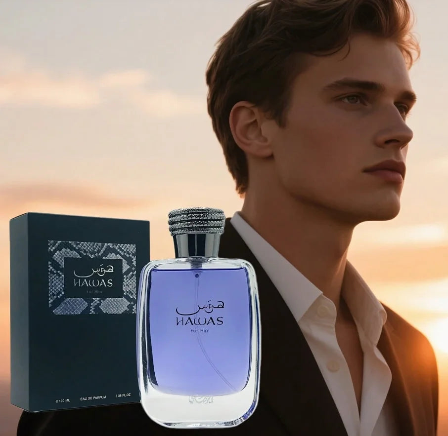 100ML RASASI Hawas For Men - Eau de Parfum Long Lasting Signature Premium Arabian Daily Elegance Refreshing Luxurious Masculine