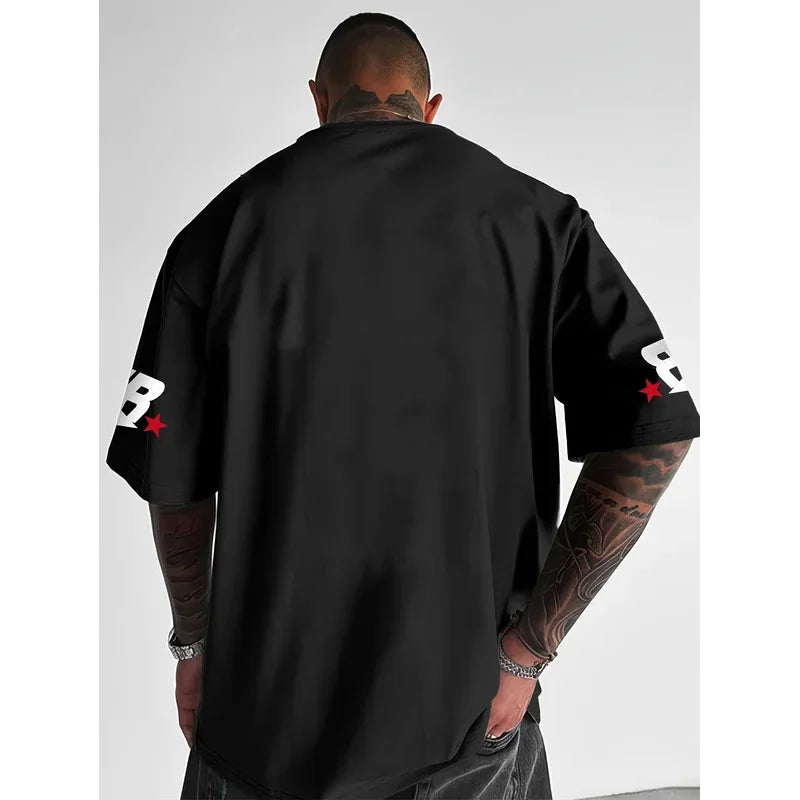 2025 Summer New Men's Sports Shirt Chicago 23 printed Digital Shirt Casual Men's Sports T-shirt