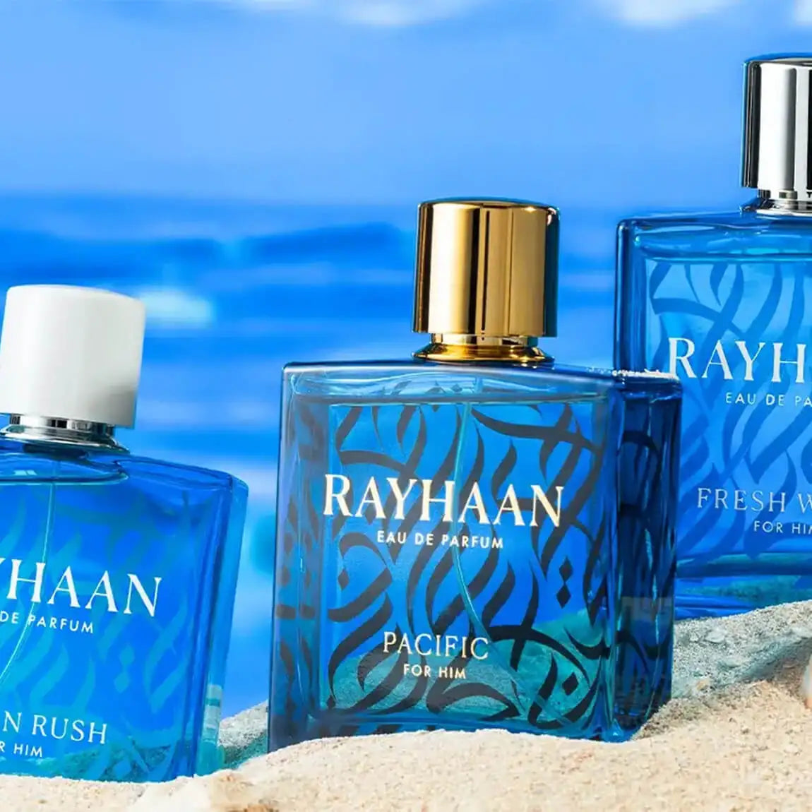 Rayhaan Fresh Wave for Men Eau de Parfum Spray, 3.4 Ounce