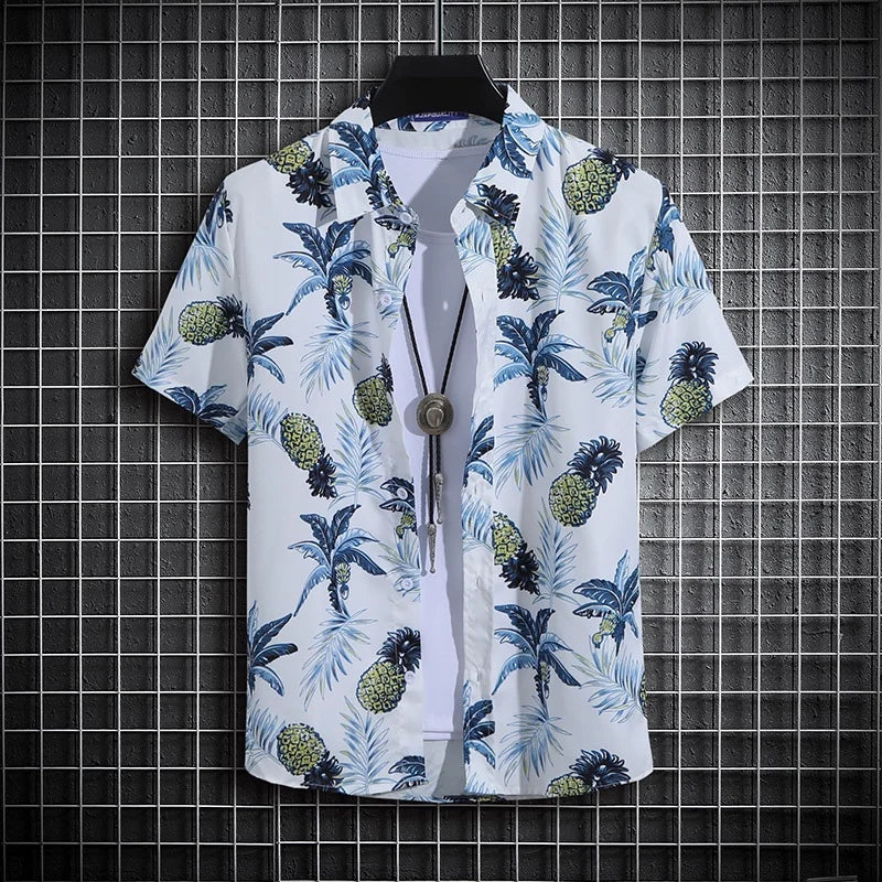 Men's Hawaiian Shirts 3D Print Coconut Palm Graphics Fashion Button Short Sleeve Lapel Streetwear Hawaiian Shirts For Men Summer