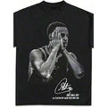 【New Arrival】Stephen Curry "Night Night" Celebration Print Black Casual Cotton Short Sleeve T-Shirt