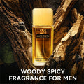 3.4 Fl Oz Men's Eau De Toilette Spray, With Amber & Cinnamon Long-Lasting Perfume, Perfect For Dating, Daily Life, Parties, Gift