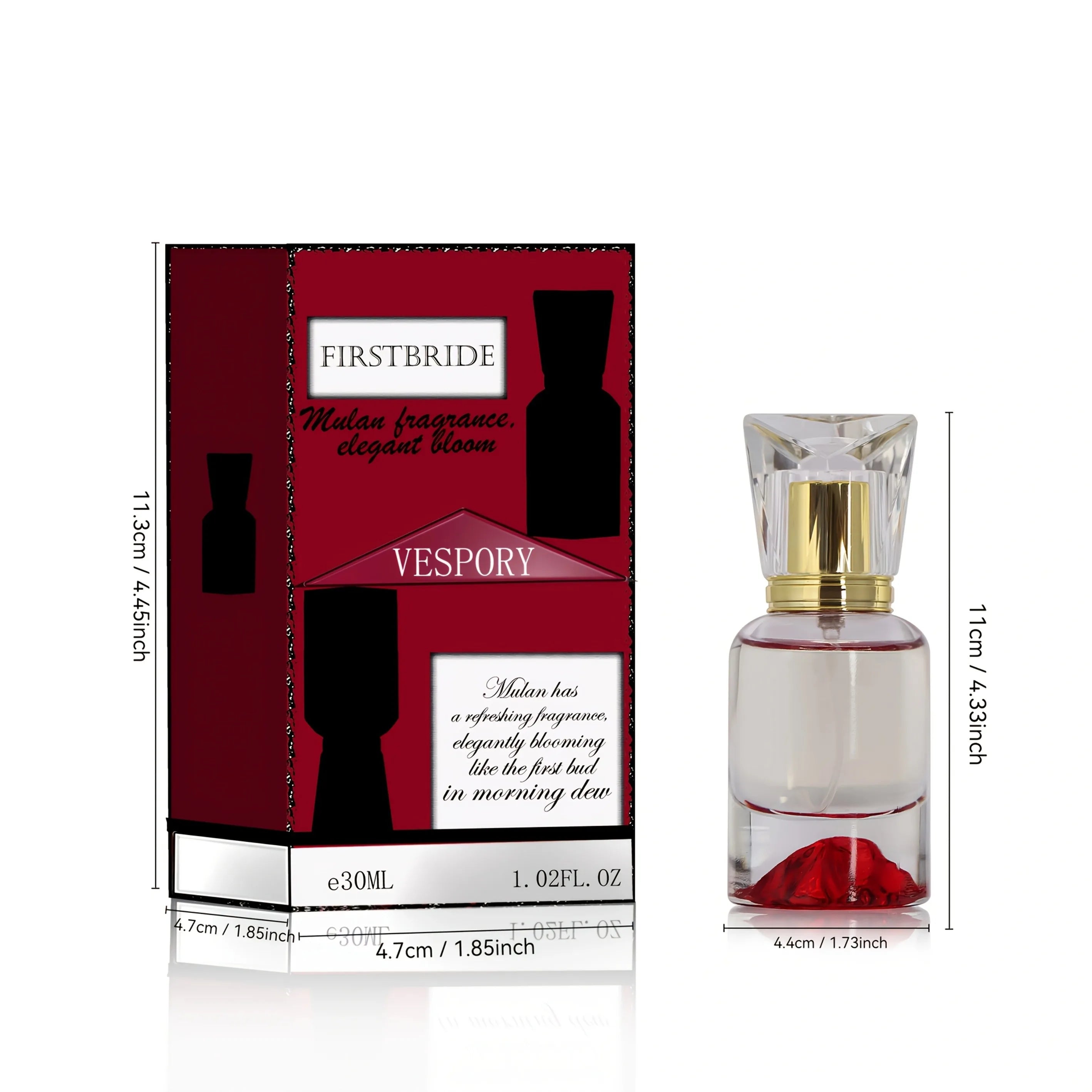 Wedding Perfume for Women "First Bride" 1.01oz, 10-20% Perfume Oil Long Lasting, Fresh Magnolia & Oriental Scent, Formaldehyde F